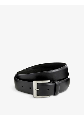 Glossy leather belt