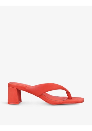 Stopper heeled leather sandals