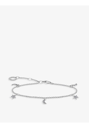 Moon sterling silver and zirconia bracelet