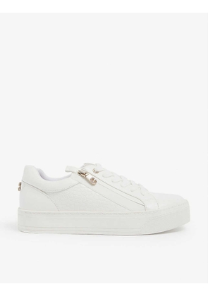 Junior Zip faux-leather trainers
