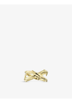 Rose Thorn yellow gold-plated vermeil silver ring