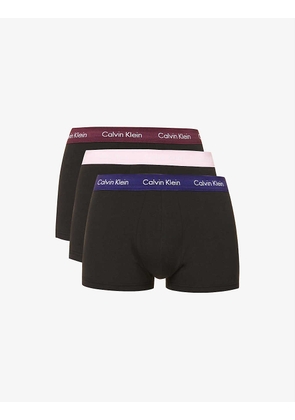 Pack of 3 logo-embroidered stretch-cotton trunks