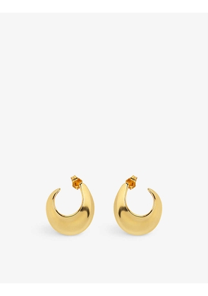 Sabine 14ct recycled yellow gold-plated sterling silver vermeil hoop earrings