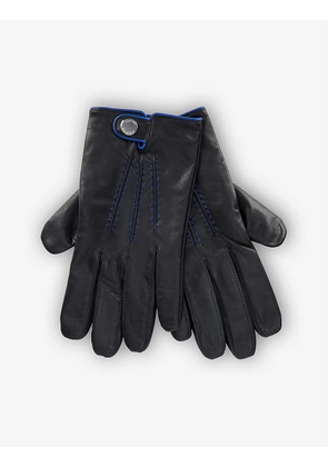 Adlington branded leather and cashmere gloves