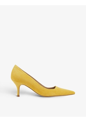 Beatrice pointed-toe leather courts