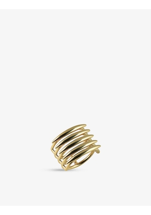Quill yellow gold-plated vermeil silver ring