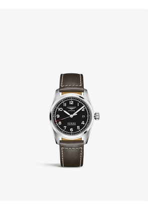 L3.810.4.53.0 Spirit leather and stainless steel watch