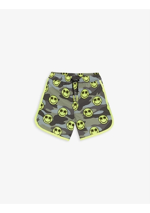 Camo-print recycled-polyester swim shorts 6-16 years