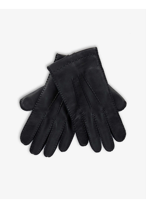 3 Points leather and cashmere touchscreen gloves