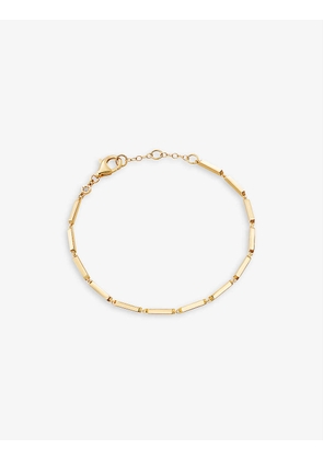 Aubar 18ct yellow gold-plated vermeil sterling silver and white sapphire bracelet