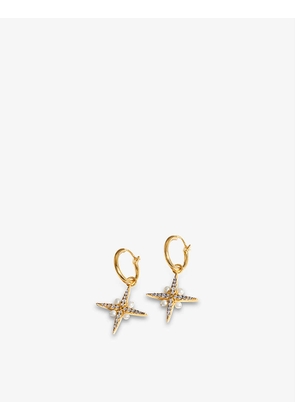 Missoma x Harris Reed Star recycled 18ct yellow gold-plated vermeil sterling silver, cubic zirconia and pearl earrings