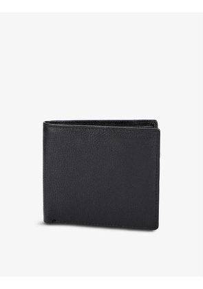 Beauley brand-embossed grained-leather billfold wallet