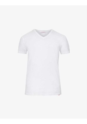 OB-V V-neck cotton-jersey T-shirt
