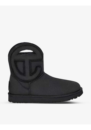 UGG x Telfar logo-embroidered leather ankle boots