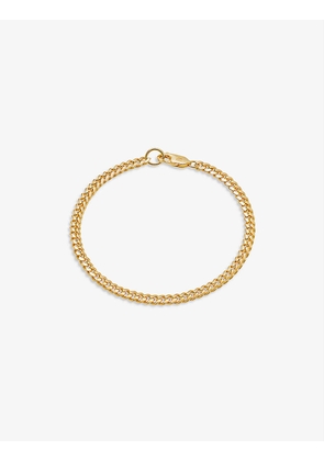 Round curb chain 18ct gold-plated vermeil sterling silver bracelet