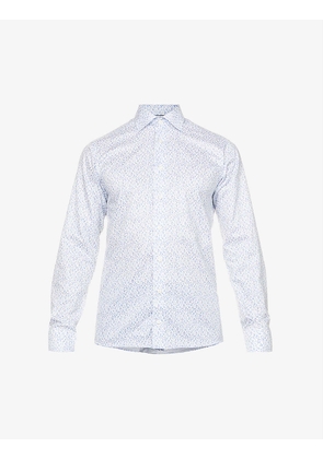 Business slim-fit cotton-poplin shirt
