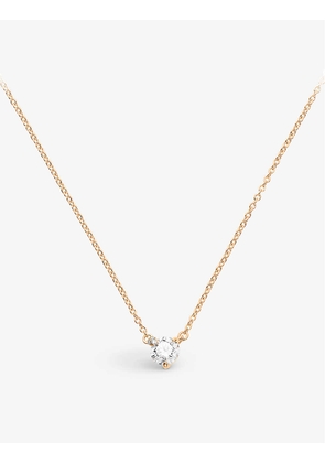 Peekaboo 18ct rose-gold 0.05ct and 0.01ct brilliant-cut diamond necklace