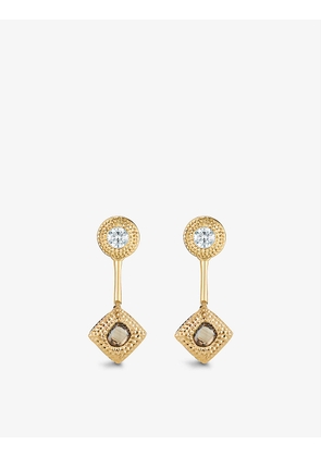 Talisman Essence 18ct yellow-gold and 0.66ct brilliant-cut and rough diamond earrings