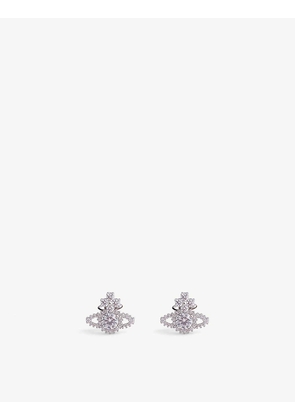 Valentina brass and crystal stud earrings