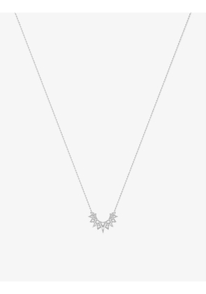Sunlight 18ct white gold and 0.13ct diamond pendant necklace