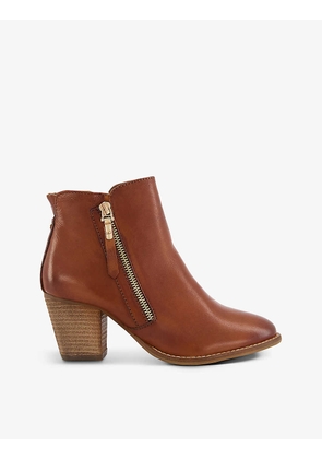 Paice mid-heel zip-up leather ankle boots