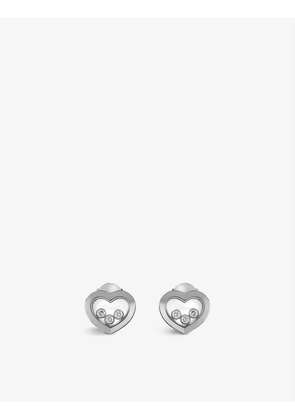 Happy Diamonds 18ct white-gold and diamond earrings