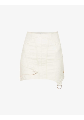 Ikarus high-waist stretch-cotton mini skirt