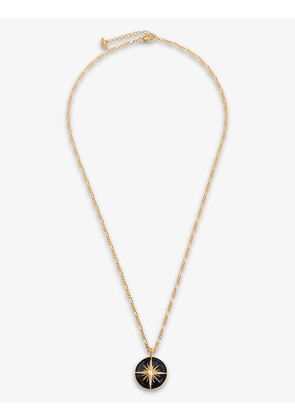 Harris Reed x Missoma 18ct recycled yellow gold-plated brass, white pearl and white cubic zirconia locket necklace