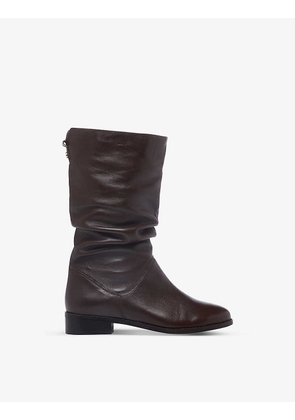 Rosalinda ruched leather boots