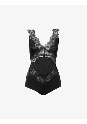 Maida Vale lace-embroidered silk-blend body