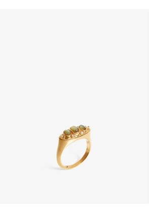 Harris Reed x Missoma recycled 18ct yellow gold-plated vermeil sterling-silver, labradorite and gemstone ring