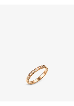 Ice Cube 18ct rose-gold and diamond ring