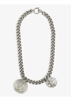 Abina silver-tone brass chain necklace