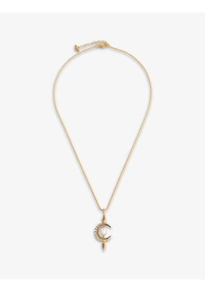 Harris Reed x Missoma 18ct recycled yellow gold-plated vermeil sterling silver, cubic zirconia and pearl pendant necklace