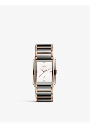 R20140712 Integral ceramic and rose gold-plated stainless-steel quartz watch