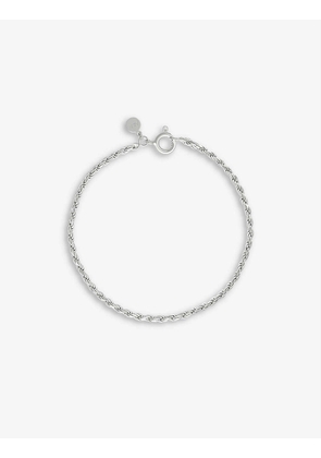 Rope sterling-silver chain bracelet