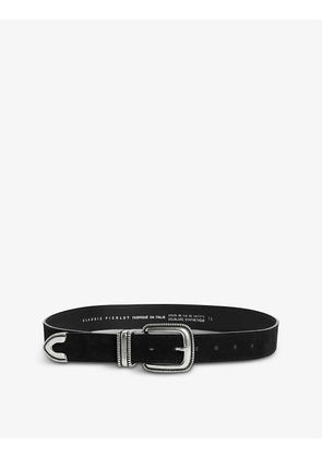 Affinita square-buckle leather belt