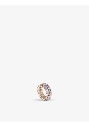 Pastello 18ct rose-gold and 9.82ct round-cut sapphire ring