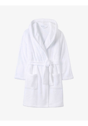 Snuggle hooded belted plush robe