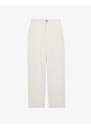 Paletter high-rise boyfriend-style cotton trousers