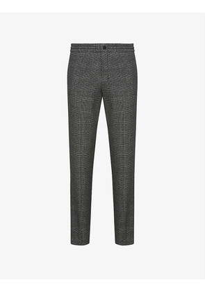 Check woven trousers