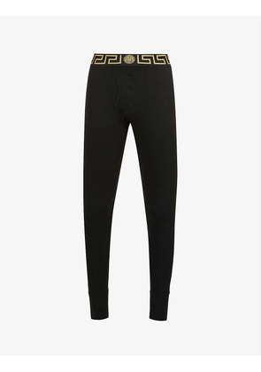 Baroque-print fitted stretch-cotton leggings