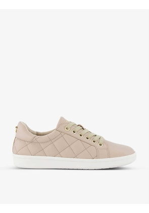 Excited quilted leather low-top trainers
