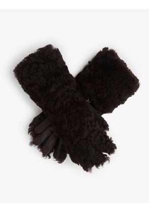 Soft-touch shearling gloves