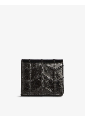 Azimut quilted waxed leather purse