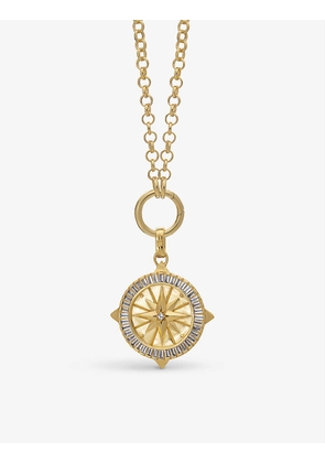 North Star 22ct yellow-gold plated sterling-silver and topaz necklace