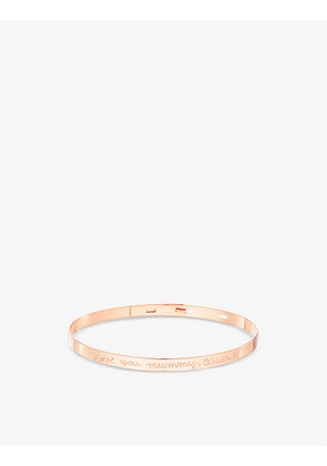 Personalised 18ct rose gold-plated brass bangle