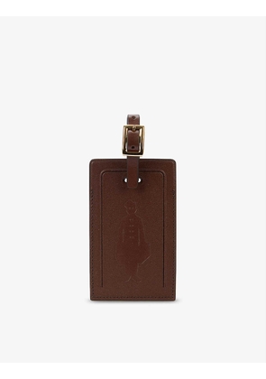 Globe-Trotter x GOLF le FLEUR graphic-embossed leather luggage tag