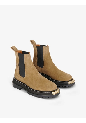 Noha metal-detail suede Chelsea boots