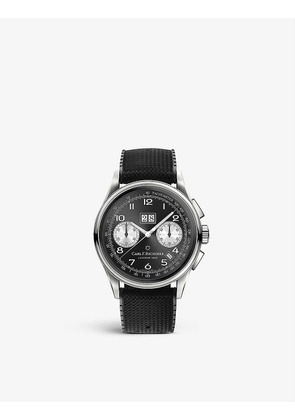 00.10803.08.32.02 Heritage BiCompax Annual stainless-steel and rubber automatic watch